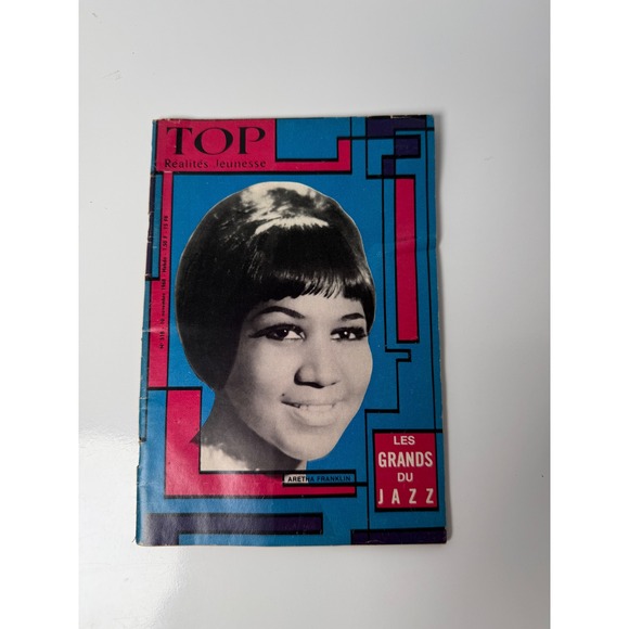 Top Réalités Jeunesse Other - Vintage 1968 Top Realites Jeunesse Magazine Aretha Franklin Les Grands du Jazz